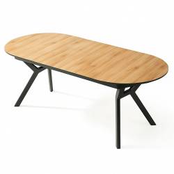Išskleidžiamas stalas BEAR 206(286)x103 american walnut/ black