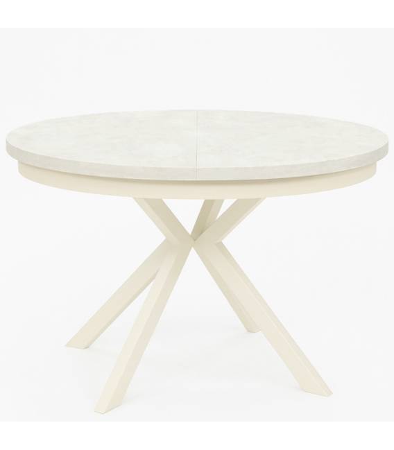 Išskleidžiamas stalas EDEN su žiedu Ø100(176) White Chromix