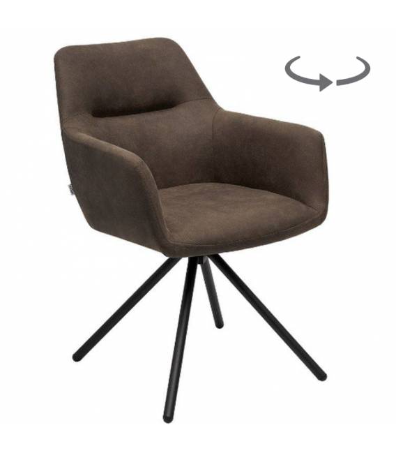 Krėsliukas OLIVER eco-nobuck rudas/sukasi