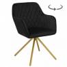 Krėsliukas TOMAS VIC juodas / auksinės kojelės
