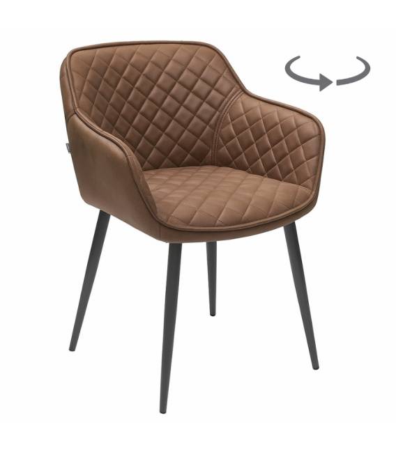 Krėsliukas LUCAS PU rudas/sukasi