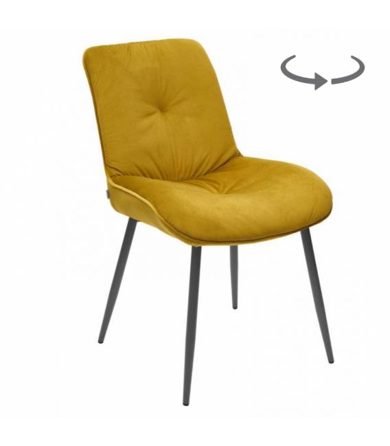 Kėdė RAUL VIC garstyčių geltona/sukasi