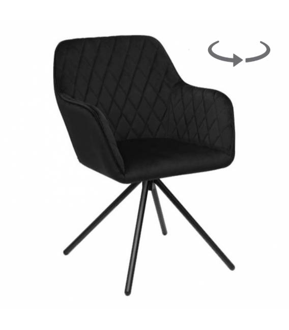 Krėsliukas TOMAS VIC juodas/sukasi
