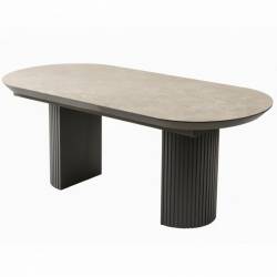 Išskleidžiamas stalas TEMPO 206(286)X103 Agt light beton / black