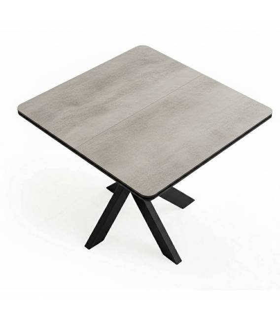 Išskleidžiamas stalas GRANDE 90(180)x90 retro gumus/ black