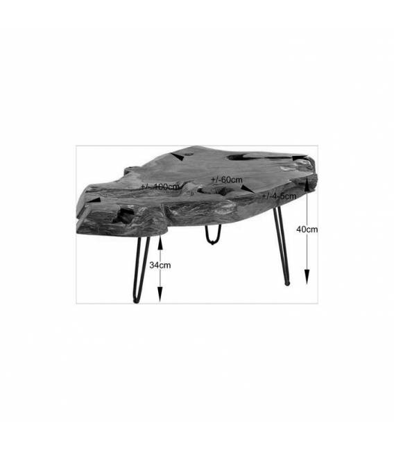 Kavos staliukas ASPEN 100x60 rudas