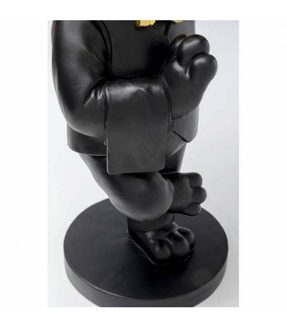 Šoninis staliukas BULLDOG 39x34 juodas/auksinis