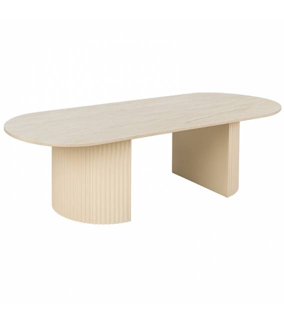 Kavos staliukas TEMPO 120x70 traverten/kreminė koja