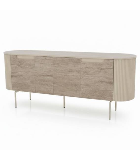 Komoda TEMPO 206x42 kreminė/ kreminės kojos