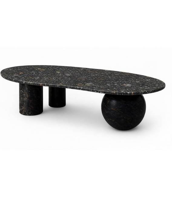 Kavos staliukas AQUA 120x70 juodas marmuras