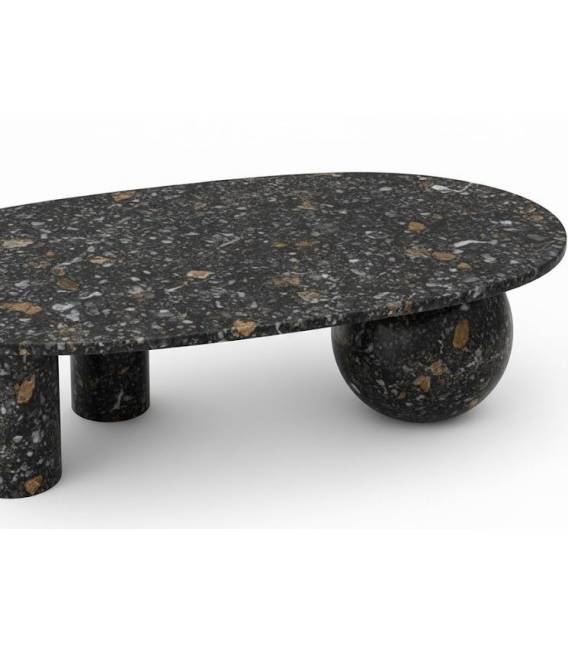 Kavos staliukas AQUA 120x70 juodas marmuras