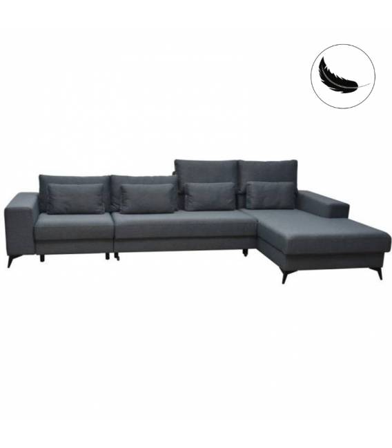 Minkštas kampas DEDO 357x178 pilkas