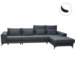 Minkštas kampas DEDO 357x178 pilkas