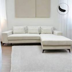 Minkštas kampas DEDO 282x178 baltas