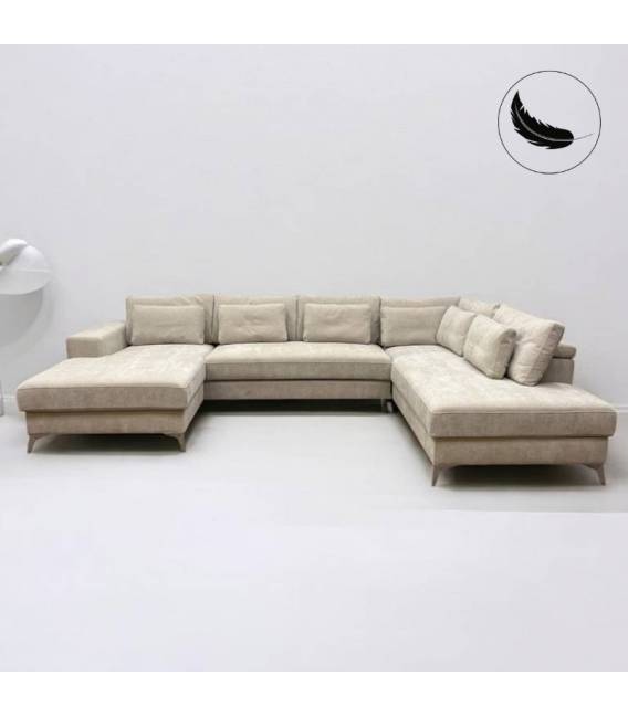 Minkštas kampas DEDO VIC 362x225 rusvas