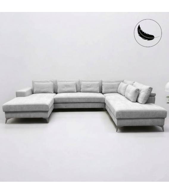 Minkštas kampas DEDO VIC 362x225 šviesiai pilkas