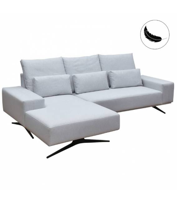 Minkštas kampas GRAVITY 257x170 šviesiai pilkas