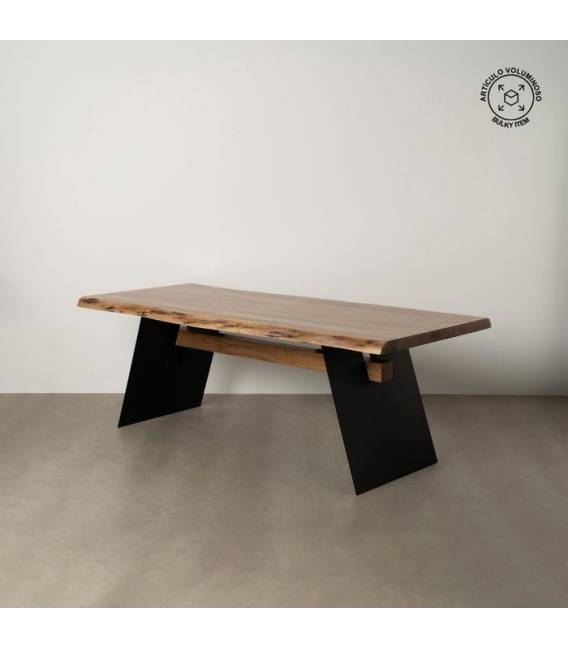 Stalas ROOM 220x100 rudas/juodas