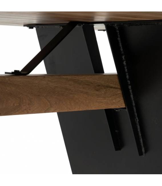 Stalas ROOM 220x100 rudas/juodas