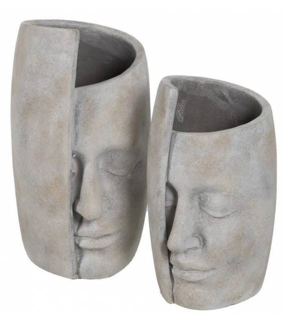 Vaza FACE 21x18 pilka
