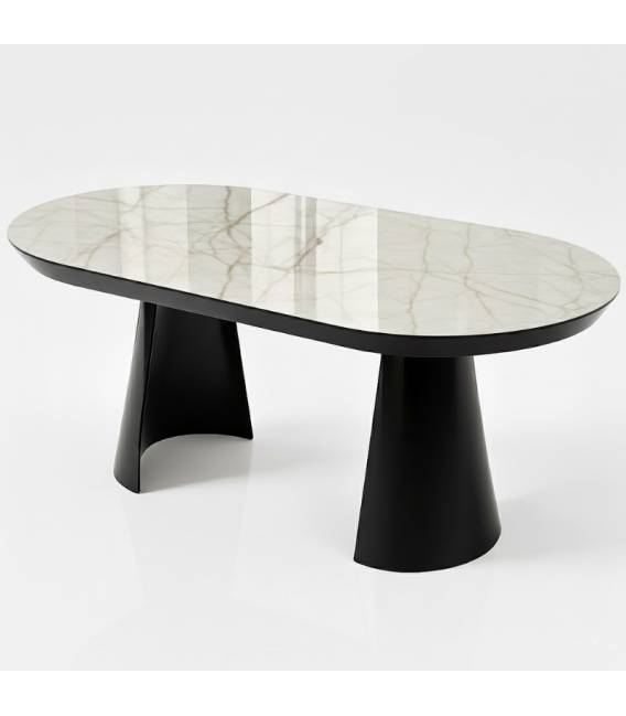 Išskleidžiamas stalas KOALA 180(260)x103 lagina lack/ black
