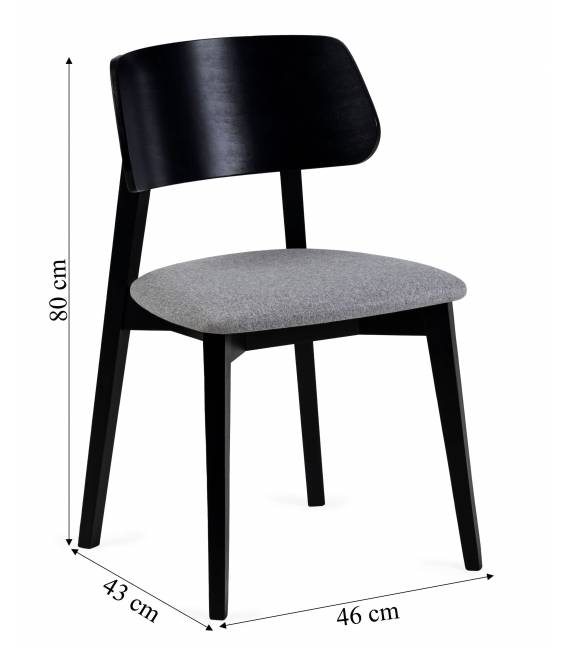 Kėdė LAMANGA pilka/juoda