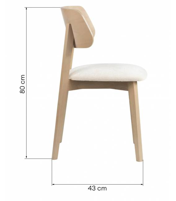 Kėdė LAMANGA balta/ruda