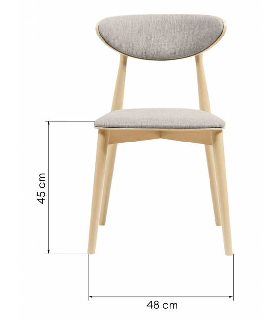 Kėdė DAGNA šviesiai pilka/ruda