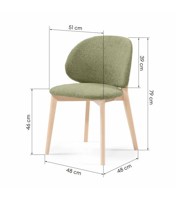 Kėdė FLEXA žalia/ruda