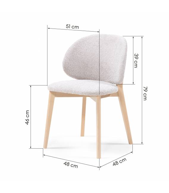 Kėdė FLEXA balta/ruda