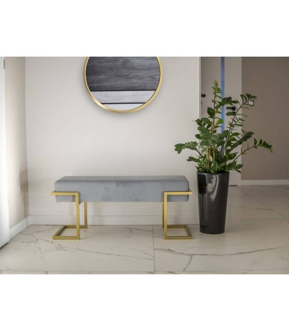 Suoliukas RENGO 80x34 pilkas/auksinės kojos