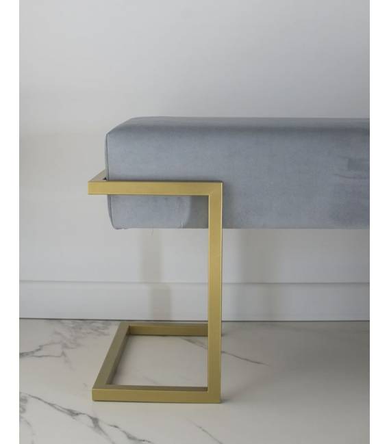 Suoliukas RENGO 80x34 pilkas/auksinės kojos