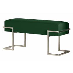 Suoliukas RENGO 100x34 žalias/ sidabrinės kojos