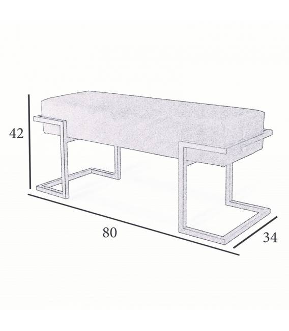 Suoliukas RENGO 80x34 pilkas/baltos kojos