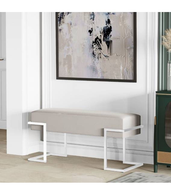 Suoliukas RENGO 80x34 pilkas/baltos kojos