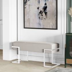 Suoliukas RENGO 80x34 pilkas/baltos kojos