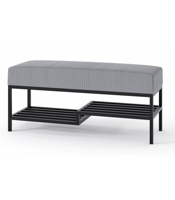 Suoliukas FABIAN 80x35 pilkas/juodos kojos