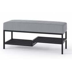 Suoliukas FABIAN 100x35 pilkas/juodos kojos