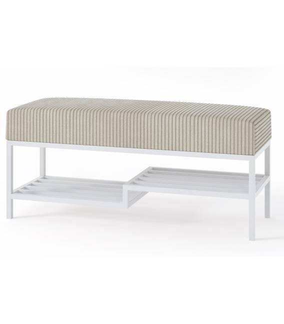 Suoliukas FABIAN 100x35 beige/baltos kojos