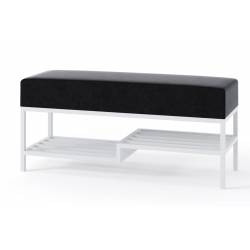 Suoliukas FABIAN 80x35 juodas/baltos kojos