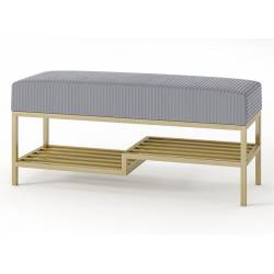 Suoliukas FABIAN 80x35 pilkas/auksinės kojos