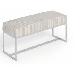 Suoliukas MONTE 100x30 beige/sidabrinės kojos