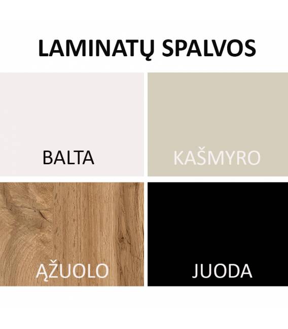 Konsolė TIRUA 80x25 juoda/chrominės kojos