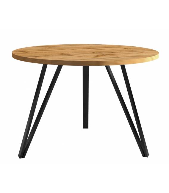 Kavos staliukas PELINE Ø67 ąžuolo/juodos kojos