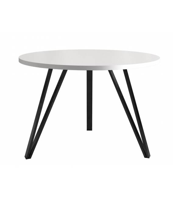 Kavos staliukas PELINE Ø67 baltas/juodos kojos