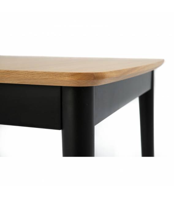 Išskleidžiamas stalas ALPINO 120(200)x80 rudas/juodos kojos