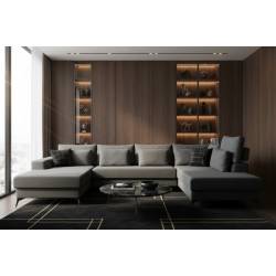 Minkštas kampas DEDO 362x225 pilkas