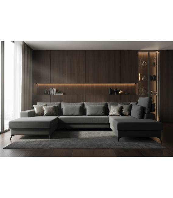 Minkštas kampas DEDO 362x225 pilkas