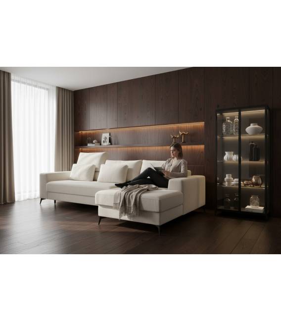 Minkštas kampas DEDO 282x178 baltas