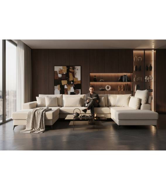 Minkštas kampas DEDO VIC 362x225 rusvas